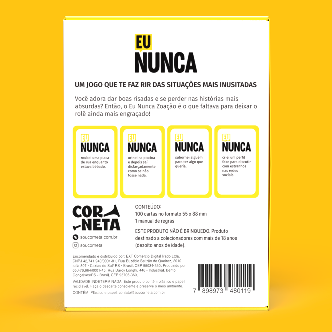 Eu Nunca Zoação Deluxe - A versão raiz do Eu Nunca, mais zoeiro e mais risadas