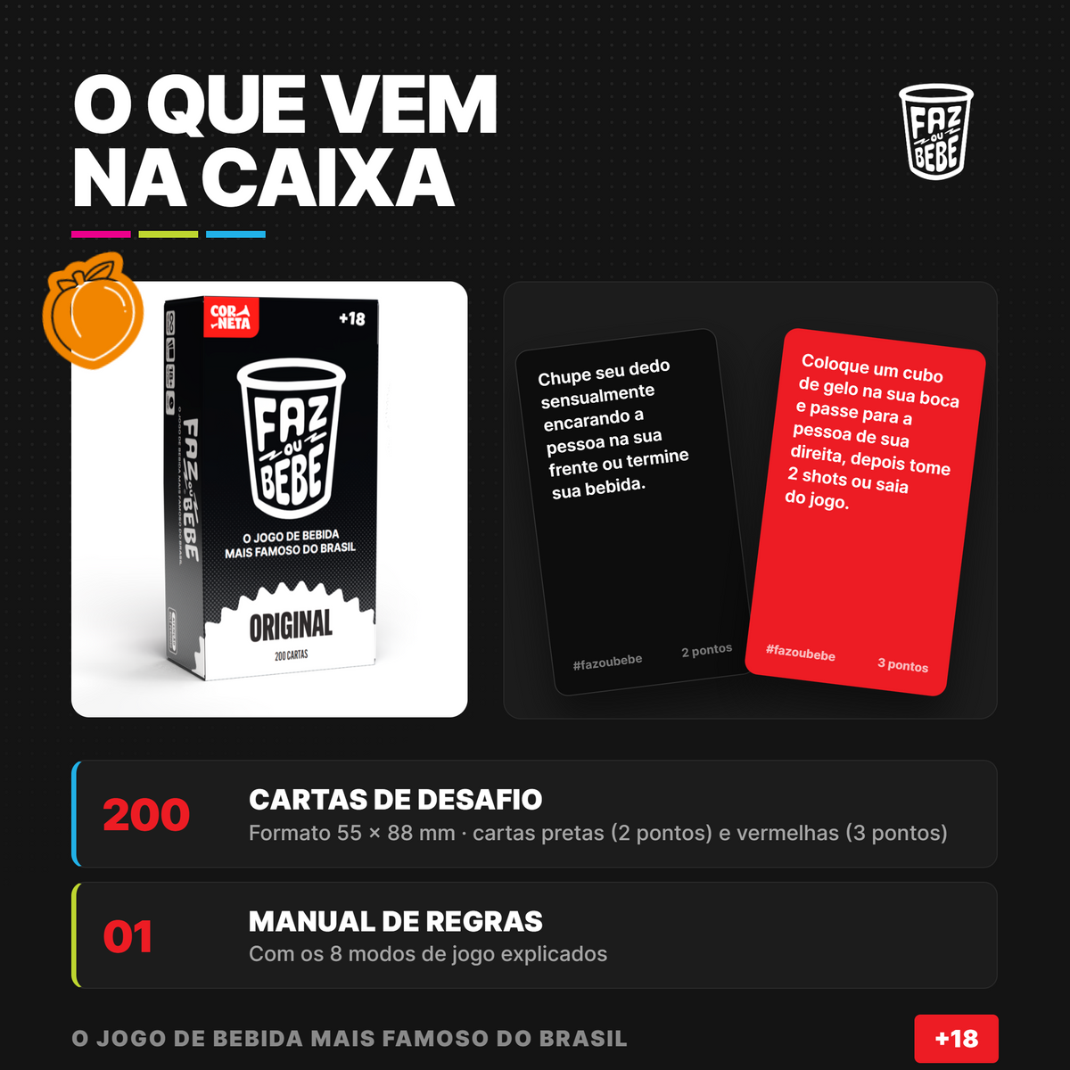 Jogo Faz ou Bebe Original - O jogo de bebida nº1 do Brasil