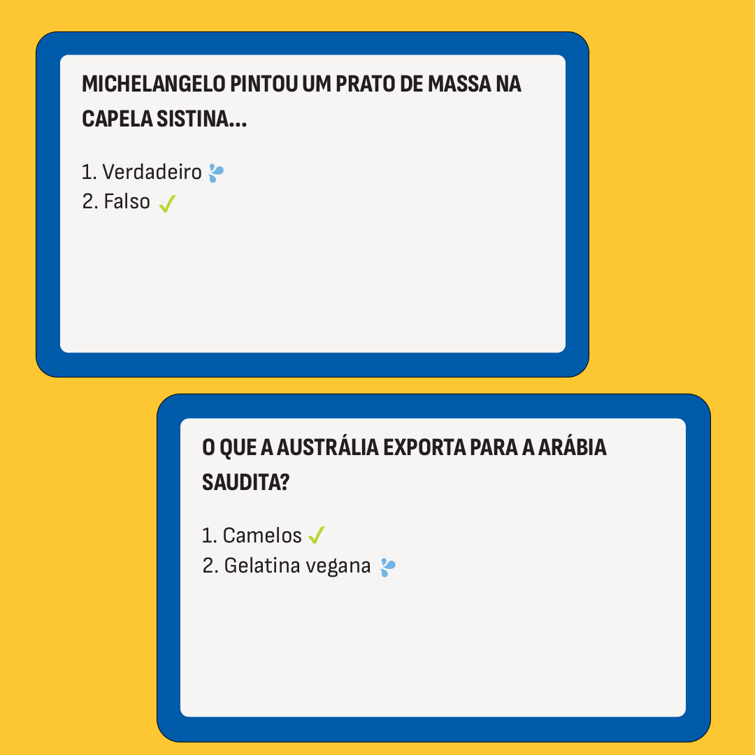 Errou, Molhou - Um quiz maluco onde errar significa se molhar