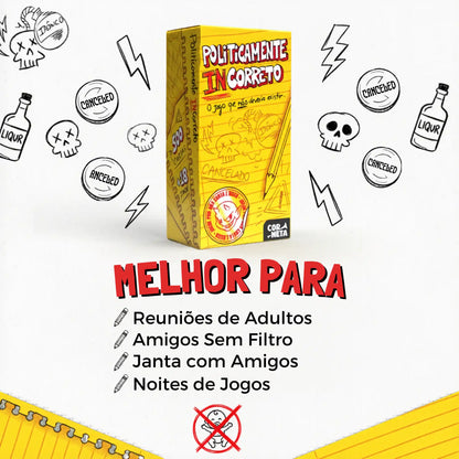 Jogo Politicamente Incorreto - 500 cartas de caos e zero filtros