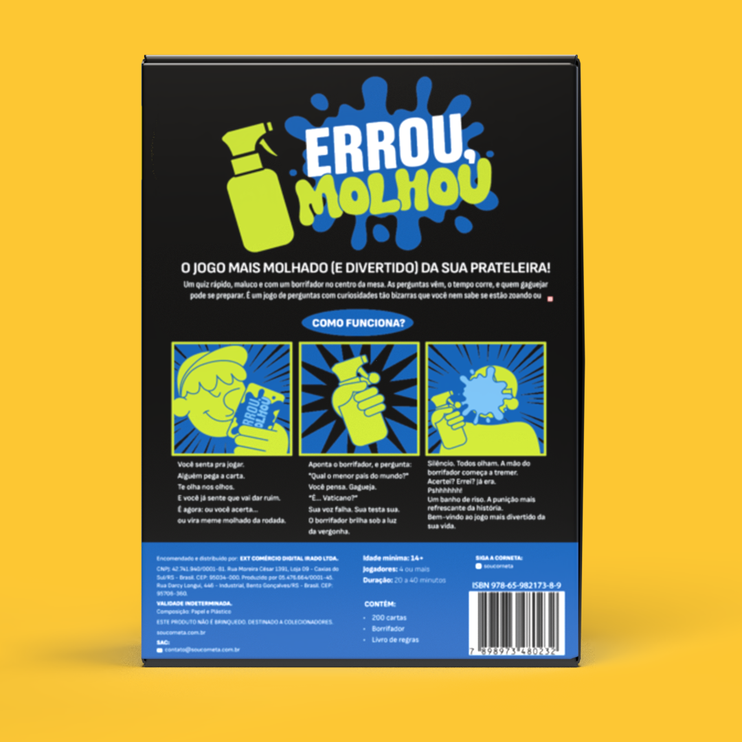 Errou, Molhou - Um quiz maluco onde errar significa se molhar