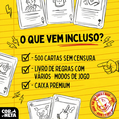 Jogo Politicamente Incorreto - 500 cartas de caos e zero filtros