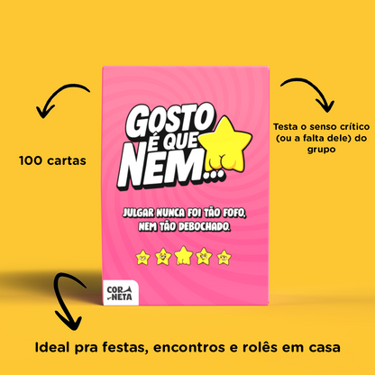 Jogo Gosto é que nem... - Ranking de gostos bizarros e muita zoeira